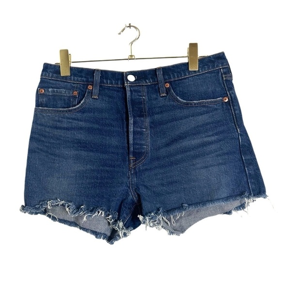 Levi’s 501 Dark Wash High Rise Women's Shorts Size 29 - Picture 2 of 6